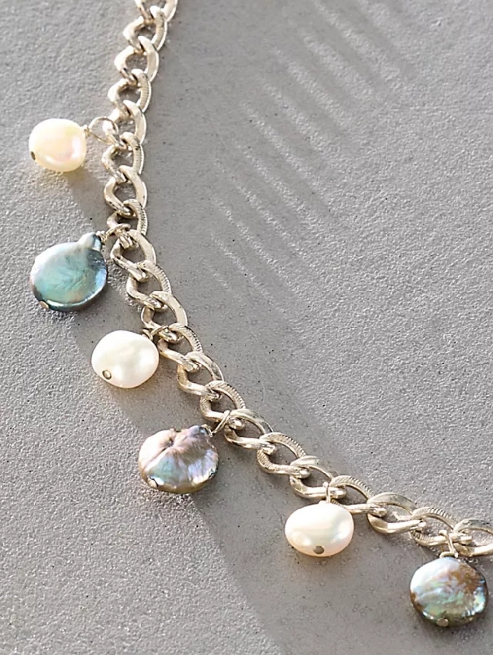 Free People Atma Prema Pearl Charm Necklace